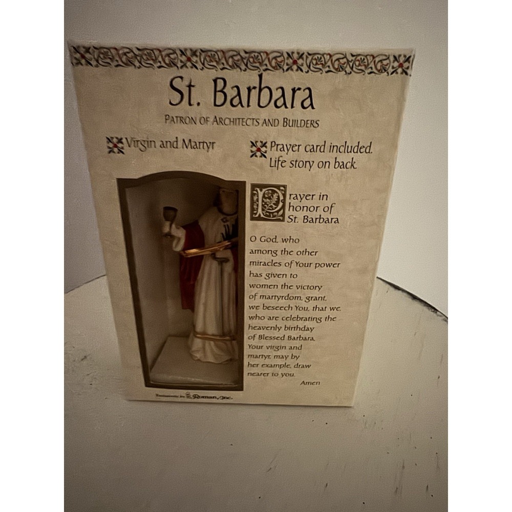 St Barbara Patron of Architects and Builders Figurine